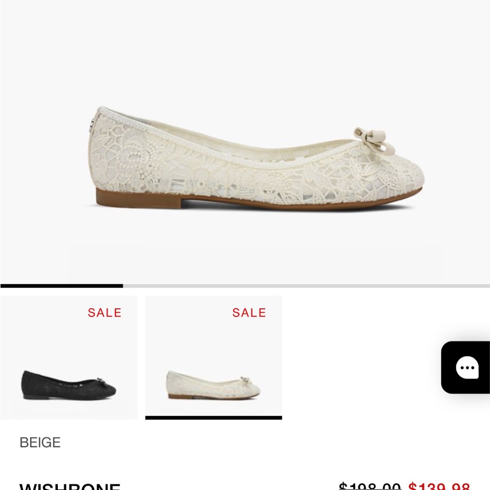 Wishbone lace flats ($198)